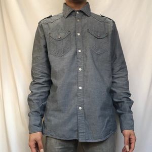 Super Bad Shirt Blue Button Up Longsleeve